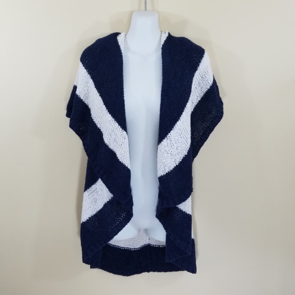 CAbi Sweaters - CAbi Cardigan Sweater Coat Striped Shawl Drape M